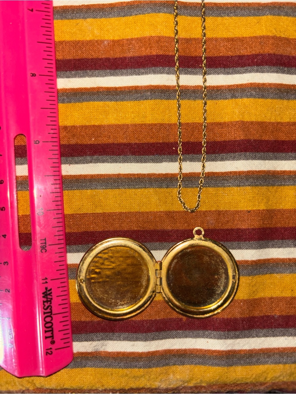 Gold-Tone Monogram Locket Necklace